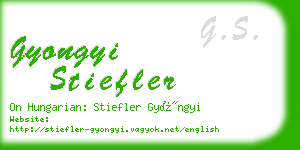 gyongyi stiefler business card